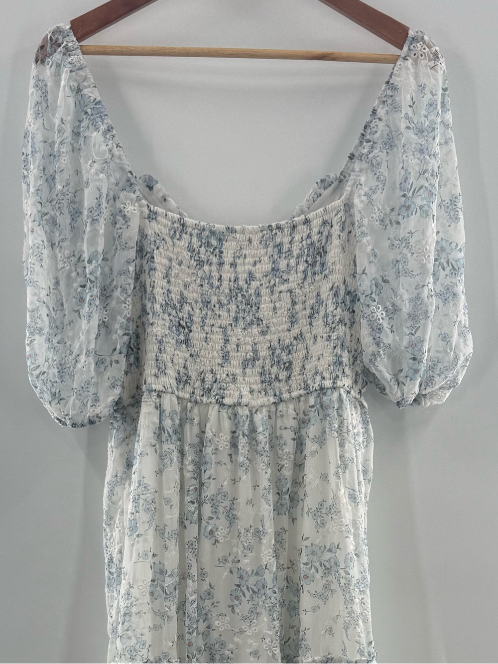 Storia Daphne Romantic Floral Cottagecore Maxi Dress Double Slit Prairie Size M - Picture 12 of 16